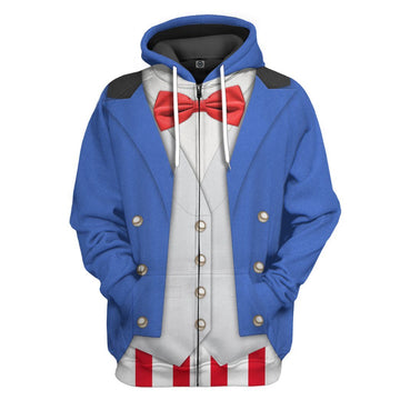 Gearhumans 3D Uncle Sam Cosplay Halloween Custom Hoodie Apparel