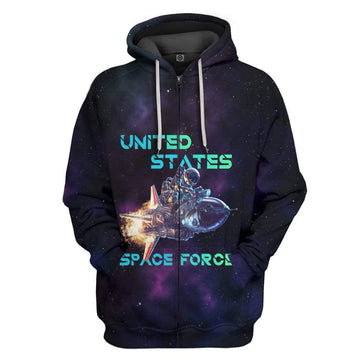 Gearhumans 3D United States Space Force Custom Hoodie Apparel