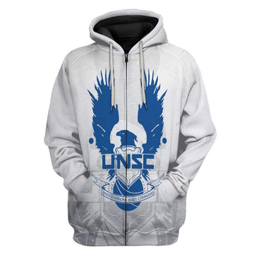 Gearhumans 3D UNSC Halo Infinite Custom Hoodie Apparel