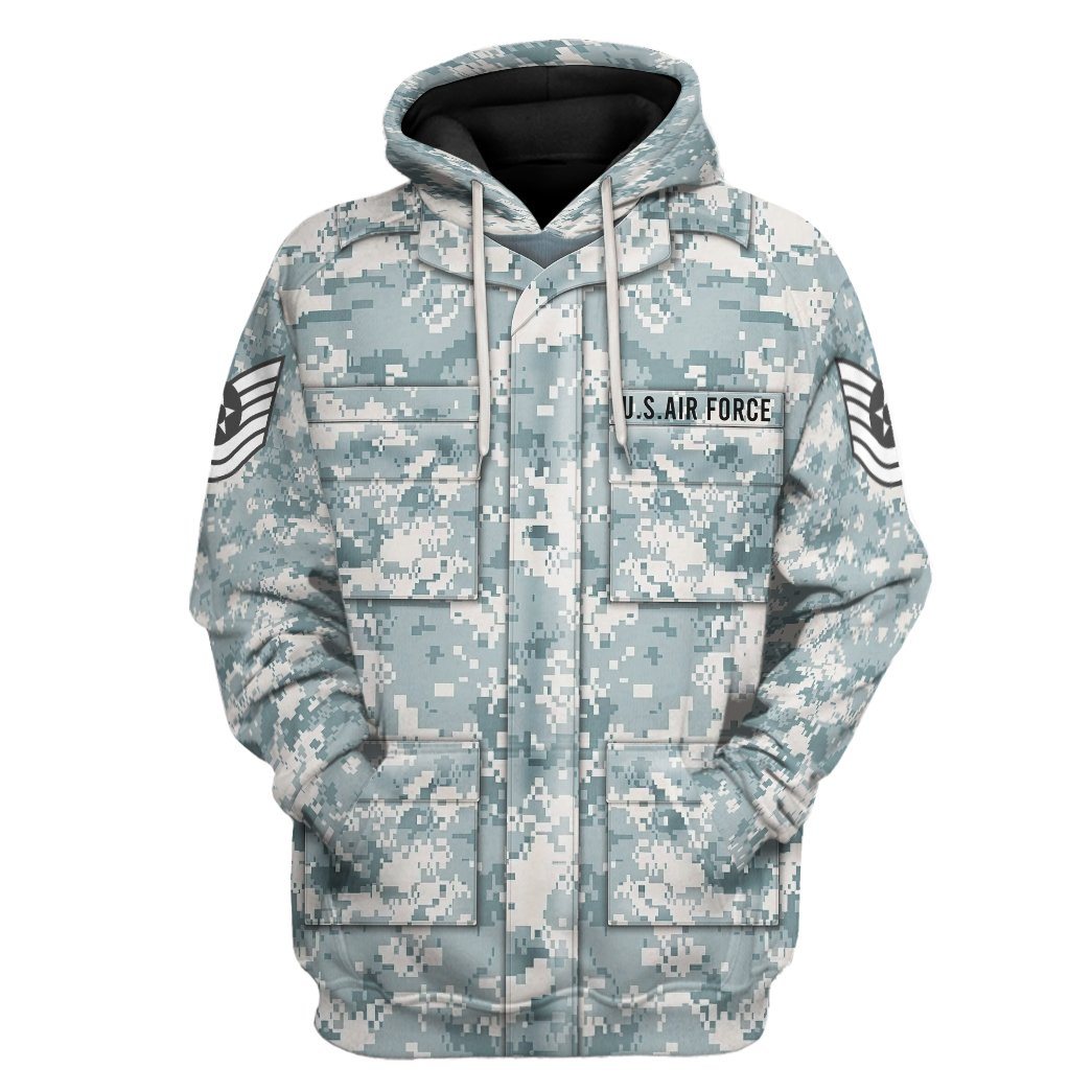 Gearhuman 3D US Airforce Airman Battle Uniform Tshirt Hoodie Apparel GK081217 3D Apparel Hoodie S 