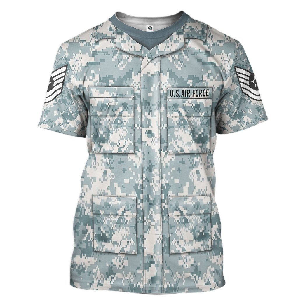 Gearhuman 3D US Airforce Airman Battle Uniform Tshirt Hoodie Apparel GK081217 3D Apparel T-Shirt S 