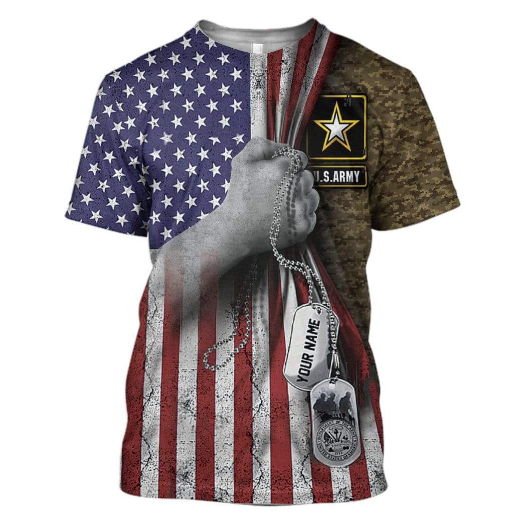 Gearhuman 3D US Army Custom Name T-Shirts Hoodies Apparel HD-DT0502206 3D Custom Fleece Hoodies T-Shirt S 
