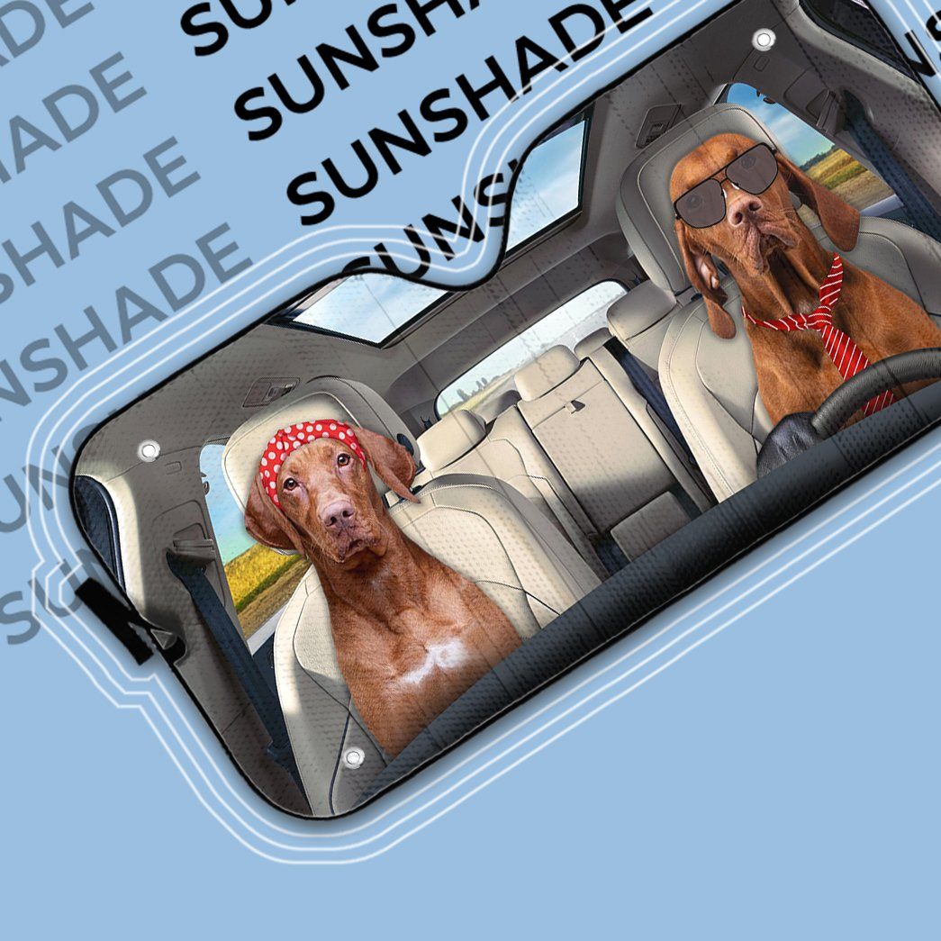 Gearhuman 3D Vizsla Dog Auto Car Sunshade GV01037 Auto Sunshade