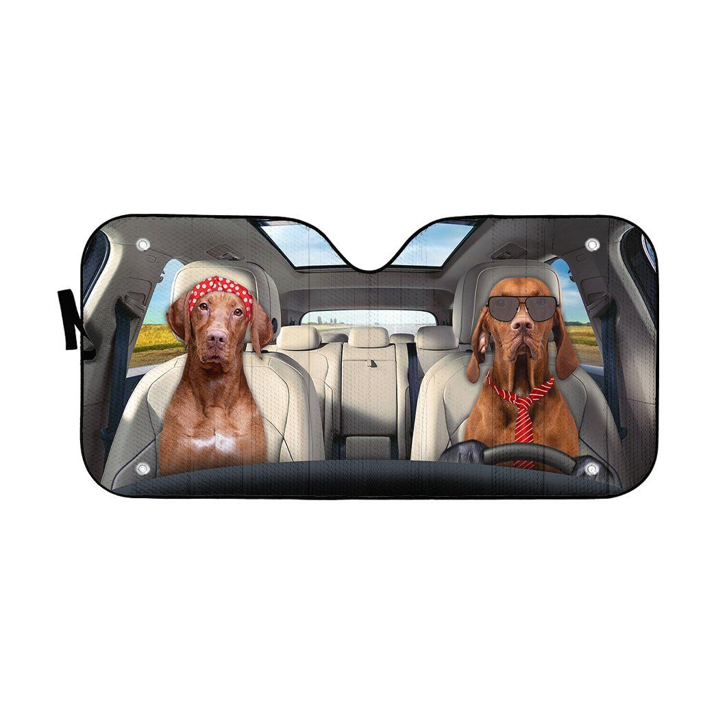 Gearhuman 3D Vizsla Dog Auto Car Sunshade GV01037 Auto Sunshade 57''x27.5''