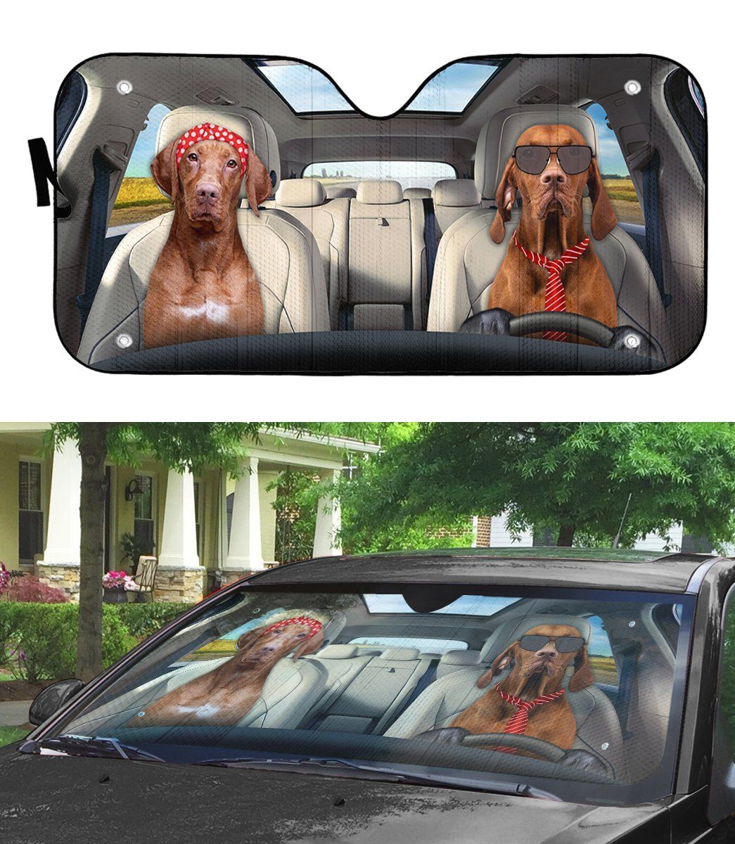 Gearhuman 3D Vizsla Dog Auto Car Sunshade GV01037 Auto Sunshade