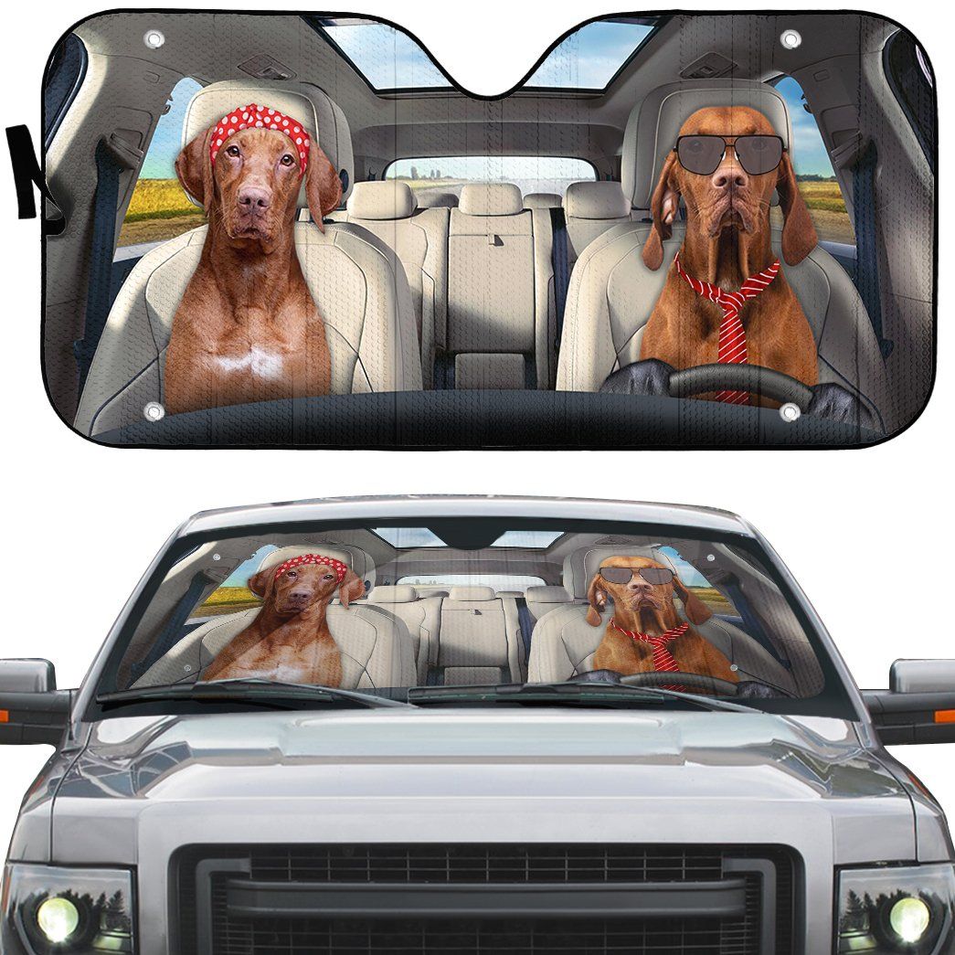 Gearhuman 3D Vizsla Dog Auto Car Sunshade GV01037 Auto Sunshade