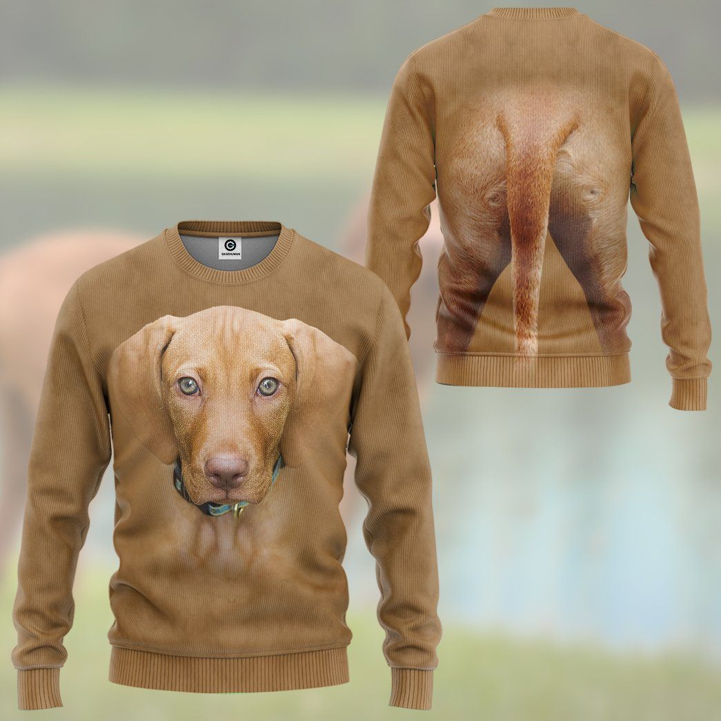 Gearhuman 3D Vizsla Dog Tshirt Hoodie Apparel GV05039 3D Apparel