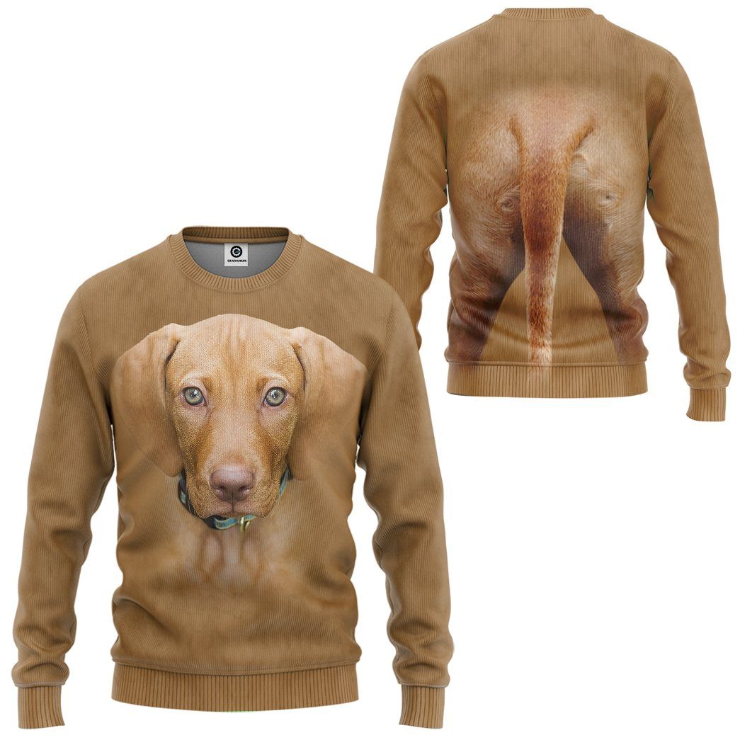 Gearhuman 3D Vizsla Dog Tshirt Hoodie Apparel GV05039 3D Apparel