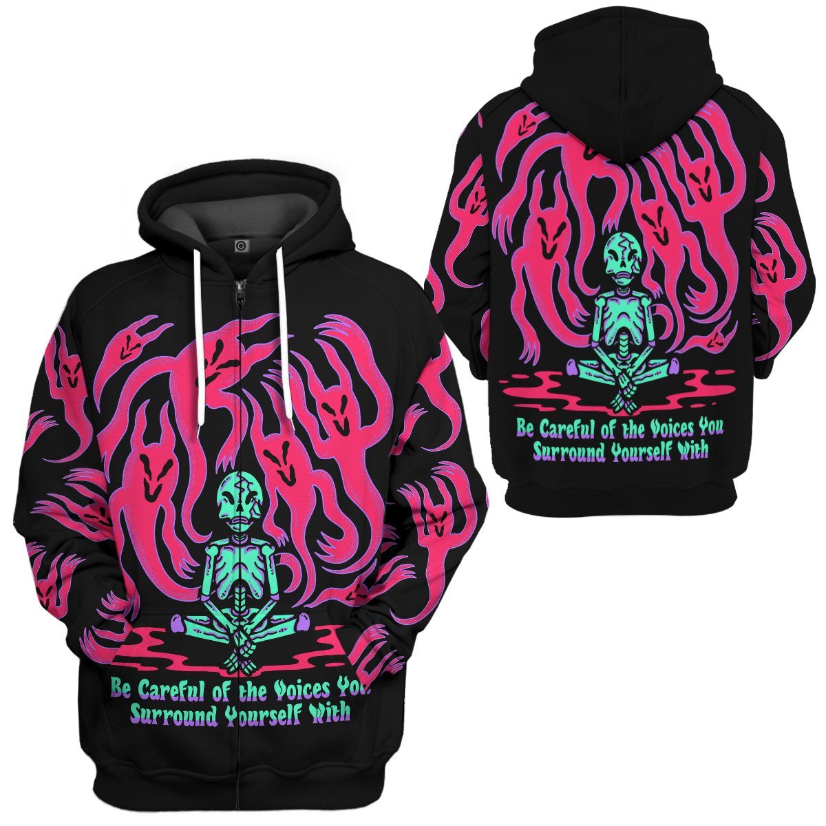 Gearhuman 3D Voices Custom Hoodie Apparel GV14091 3D Custom Fleece Hoodies 