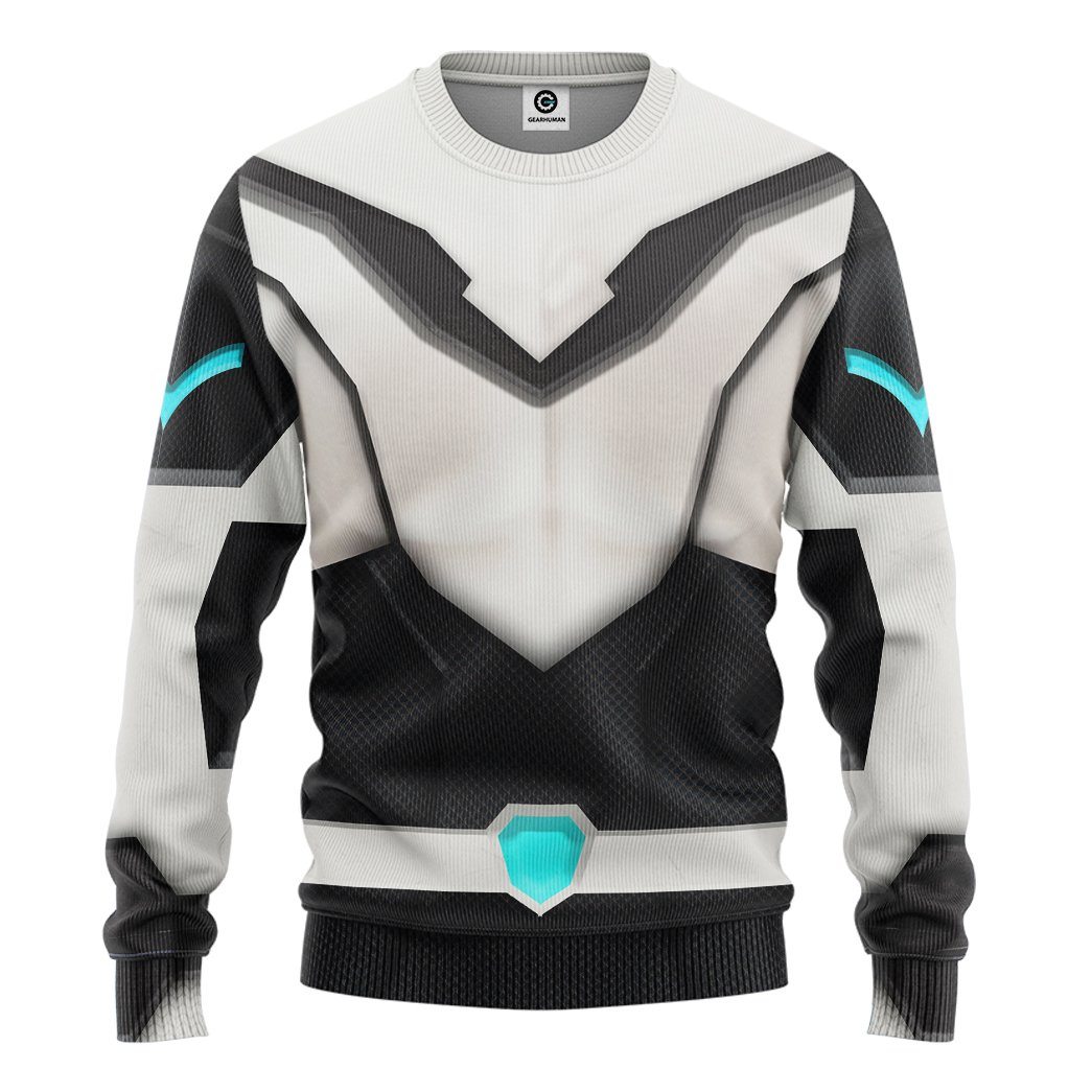 Gearhuman 3D Voltron Legendary Defender Shiro Armor Custom Tshirt Hoodie Apparel GK13015 3D Apparel Long Sleeve S 
