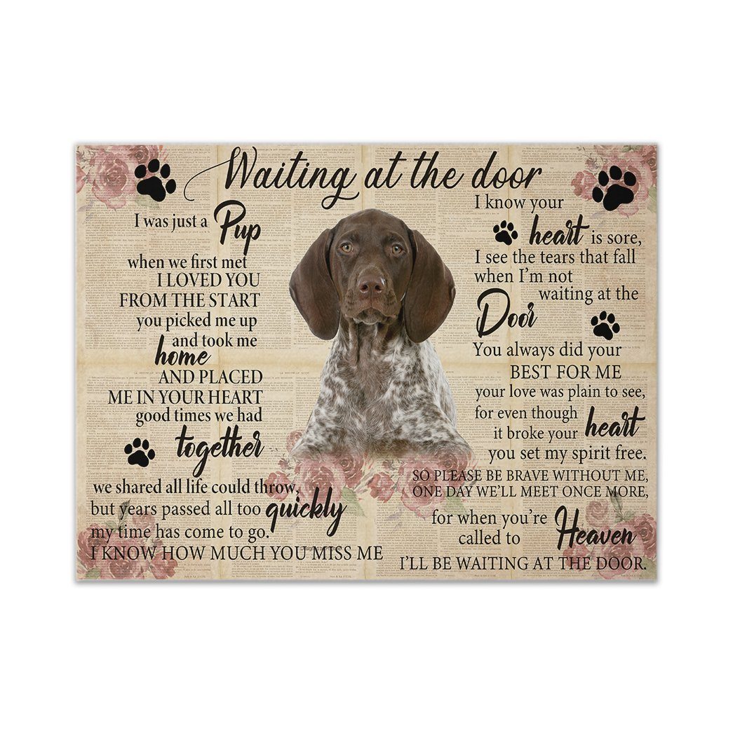 Gearhuman 3D Waiting At The Door German Shorthaired Dog Custom Canvas GB017023 Canvas 1 Piece Non Frame M