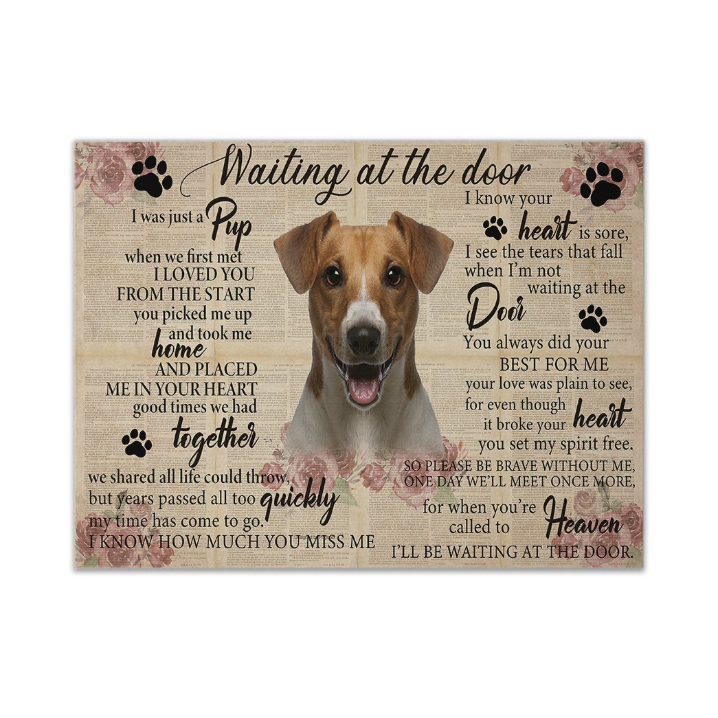 Gearhuman 3D Waiting At The Door Jack Russell Terrier Custom Canvas GB017025 Canvas 1 Piece Non Frame M