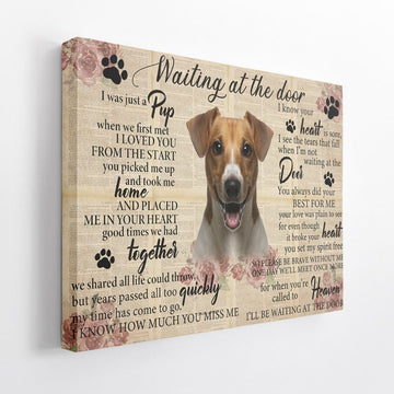 Gearhumans 3D Waiting At The Door Jack Russell Terrier Custom Canvas