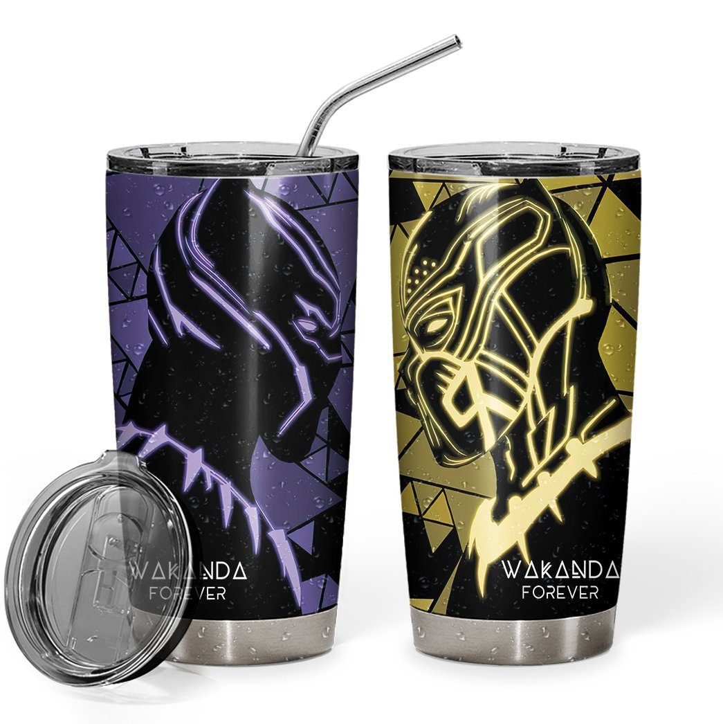 Gearhuman 3D Wakanda Forever Custom Design Vacuum Insulated Tumbler GV010916 Tumbler 20oz 