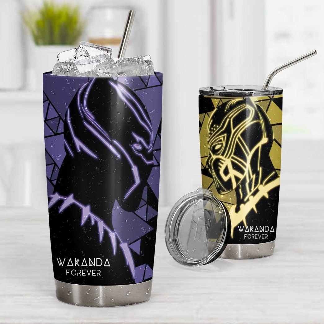 Gearhuman 3D Wakanda Forever Custom Design Vacuum Insulated Tumbler GV010916 Tumbler 