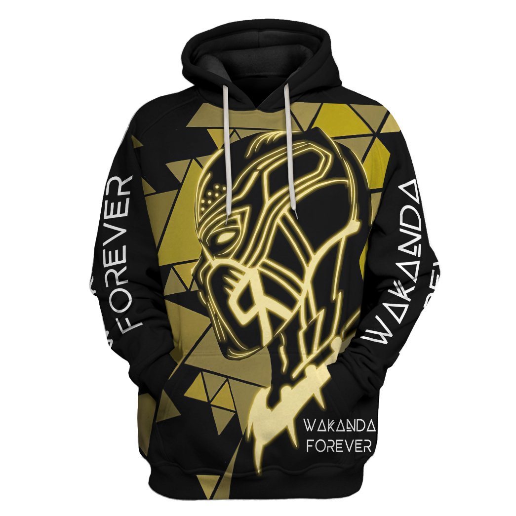 Gearhuman 3D Wakanda Forever Custom Hoodie Apparel GV03098 3D Custom Fleece Hoodies Hoodie S 