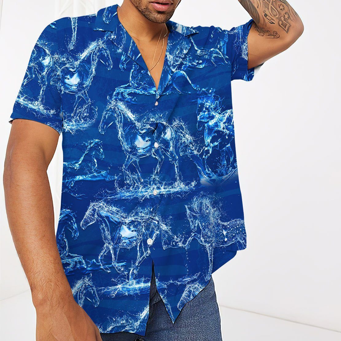 Gearhuman 3D Water Horse Hawaii Shirt ZZ2605216 Hawai Shirt 