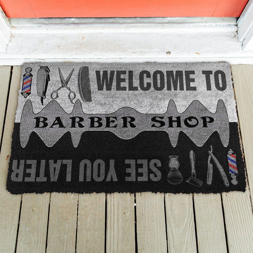 Gearhuman 3D Welcome To Barber Shop Doormat ZK0906213 Doormat 