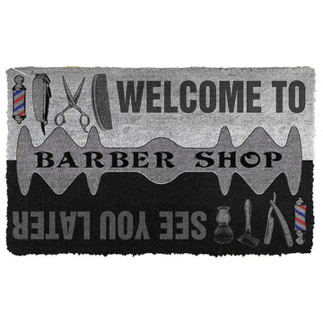 Gearhuman 3D Welcome To Barber Shop Doormat