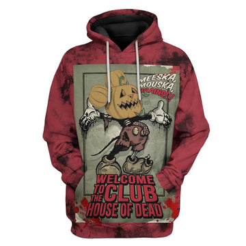Gearhumans 3D Welcome To The Club House Of Dead Custom Hoodie Apparel