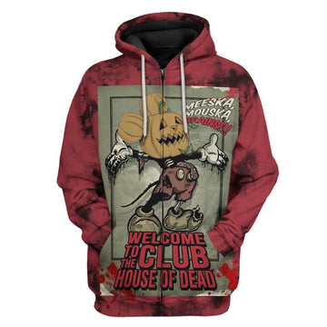Gearhumans 3D Welcome To The Club House Of Dead Custom Hoodie Apparel