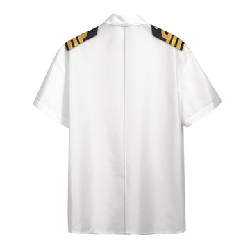 Gearhumans 3D White Uniforms Of The Royal Navy Custom Short Sleeve Shirt