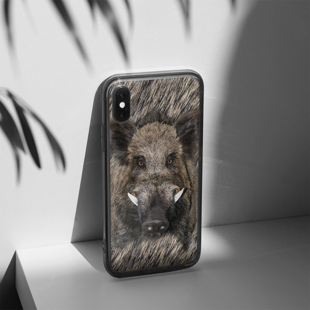Gearhuman 3D Wild Boar Custom Phone Case GV091119 Glass Phone Case 