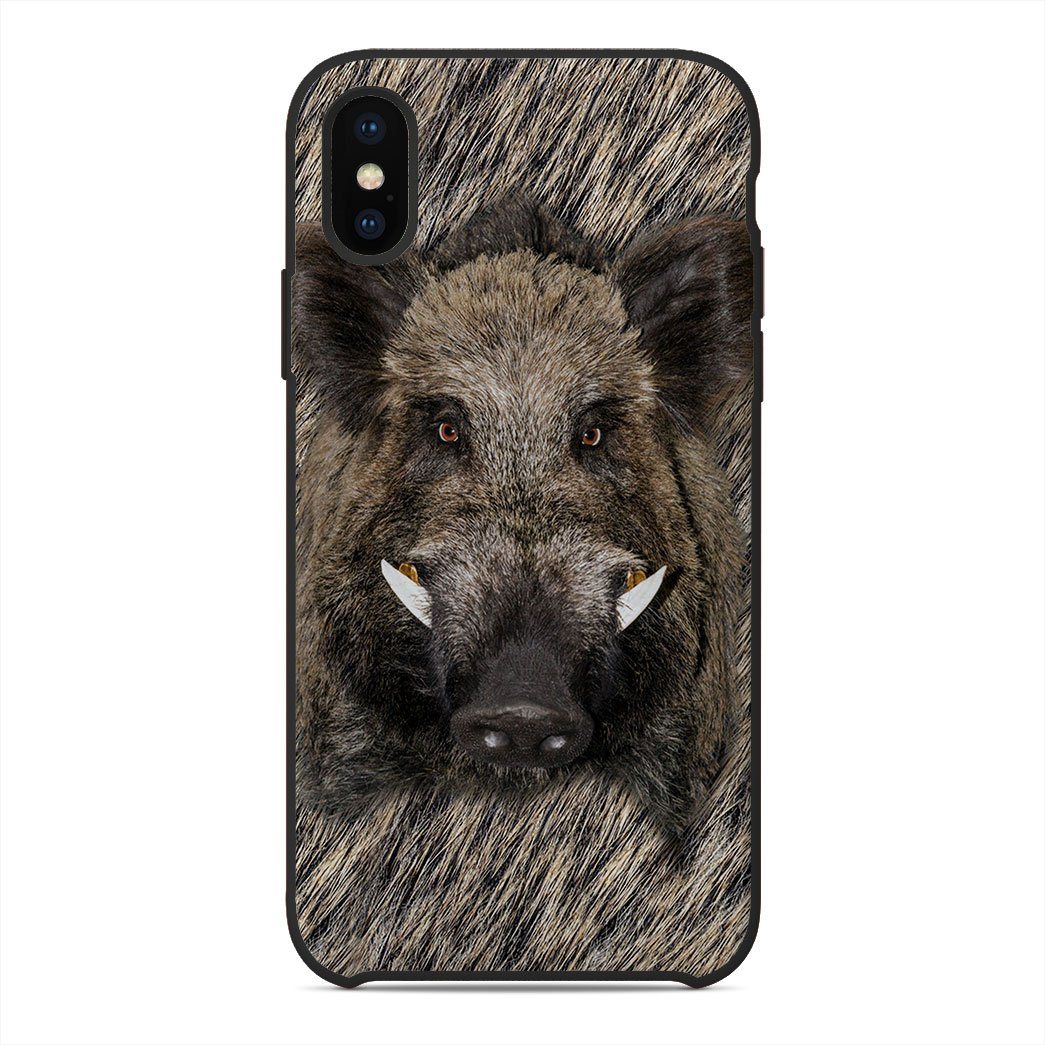 Gearhuman 3D Wild Boar Custom Phone Case GV091119 Glass Phone Case Iphone X 