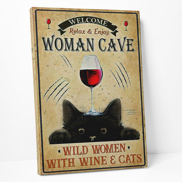 Gearhumans 3D Wild Women With Wine And Cats Canvas