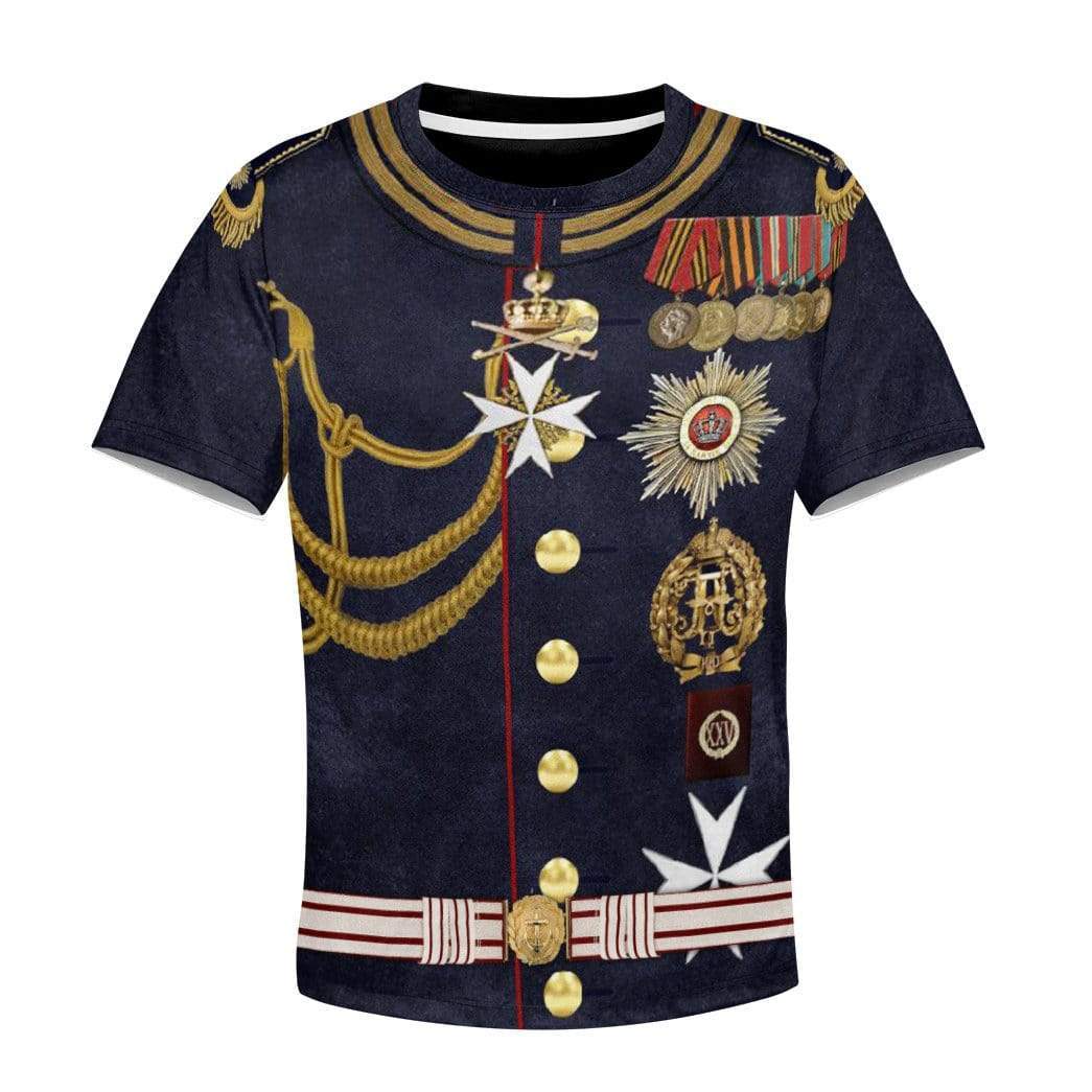 Gearhuman 3D Wilhelm II Custom Hoodie Apparel GH230401 Kid 3D Apparel Kid T-Shirt 3XS 