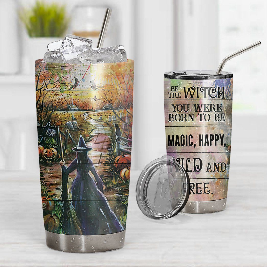 Gearhuman 3D Witch Custom Design Vacuum Insulated Tumbler GH29095 Tumbler 