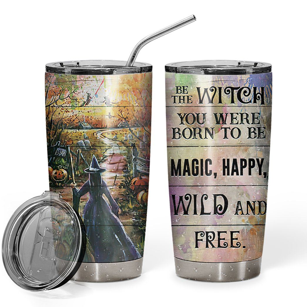 Gearhuman 3D Witch Custom Design Vacuum Insulated Tumbler GH29095 Tumbler 