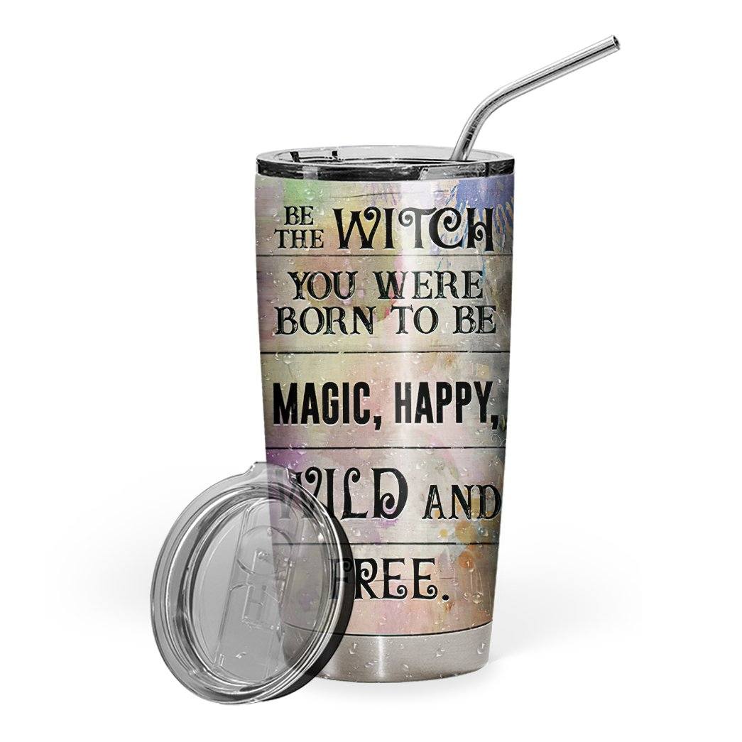 Gearhuman 3D Witch Custom Design Vacuum Insulated Tumbler GH29095 Tumbler Short 20oz 