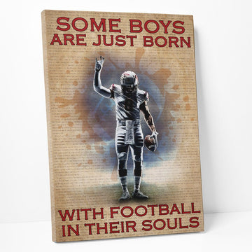 Gearhumans 3D With Football In Their Souls Custom Canvas