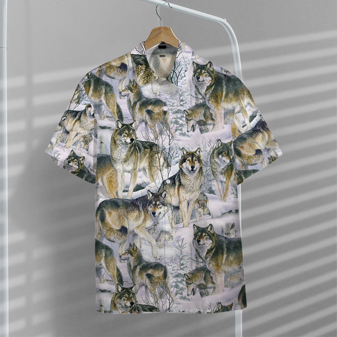 Gearhuman 3D Wolf Hawaii Shirt ZZ3105213 Hawai Shirt 