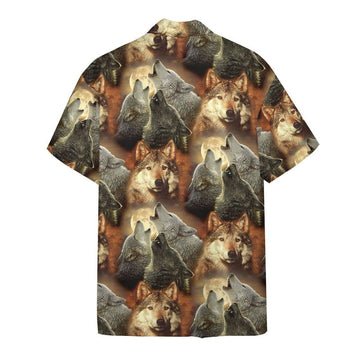 Gearhuman 3D Wolf Hawaii Shirt