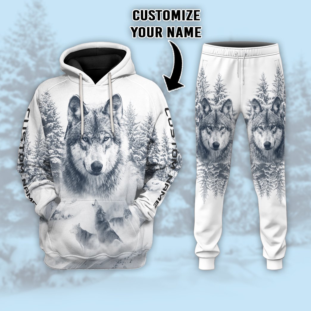 Gearhuman 3D Wolf Snow Custom Sweatpants GB180215 Sweatpants
