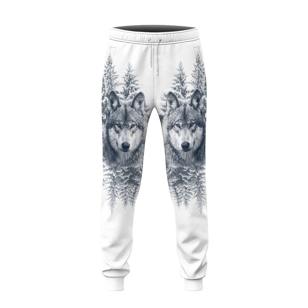 Gearhuman 3D Wolf Snow Custom Sweatpants GB180215 Sweatpants