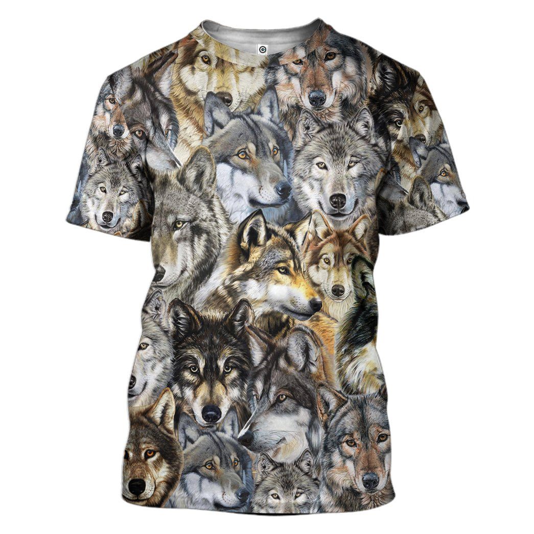 Gearhuman 3D Wolf Tshirt Hoodie Apparel GB24024 3D Apparel T-Shirt S