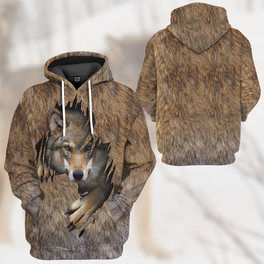 Gearhuman 3D Wolf Tshirt Hoodie Apparel GV09034 3D Apparel