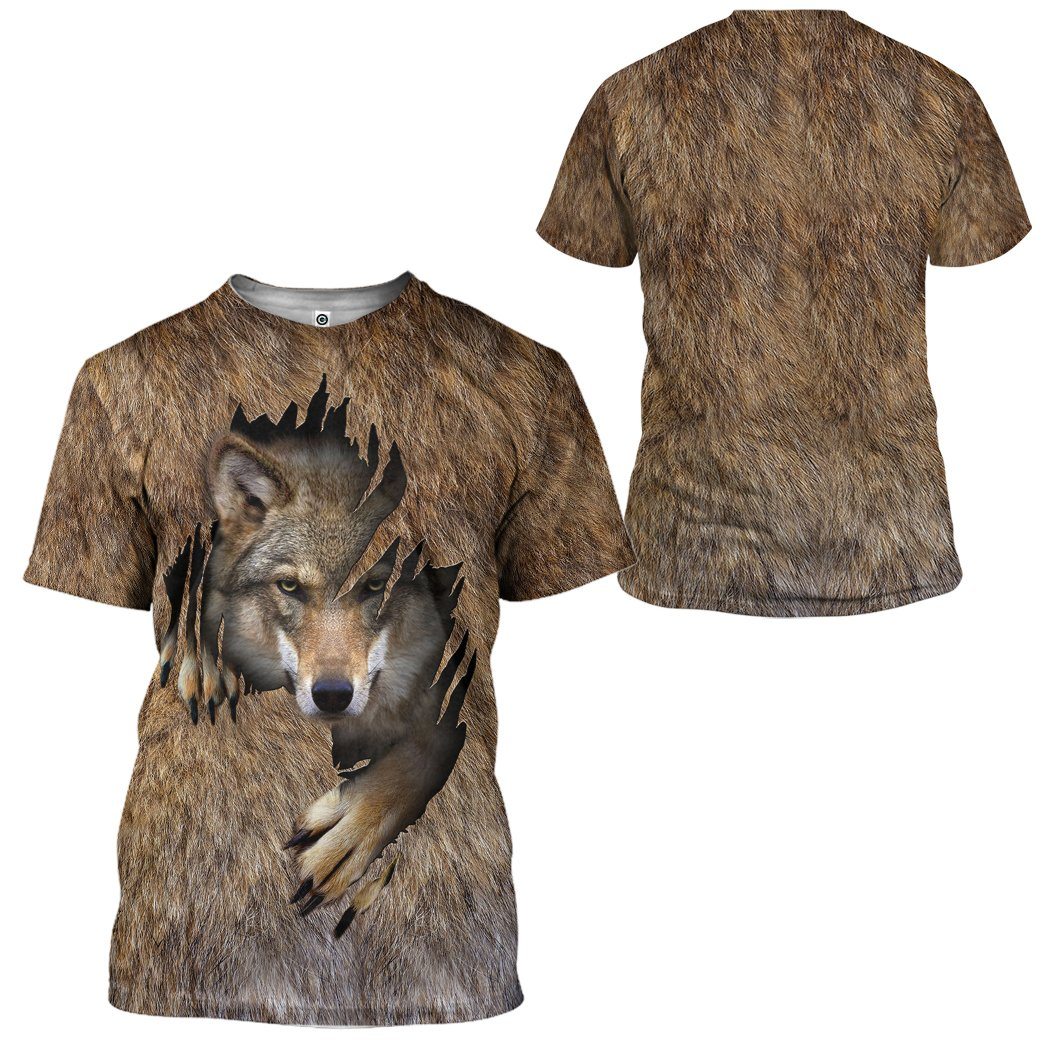 Gearhuman 3D Wolf Tshirt Hoodie Apparel GV09034 3D Apparel