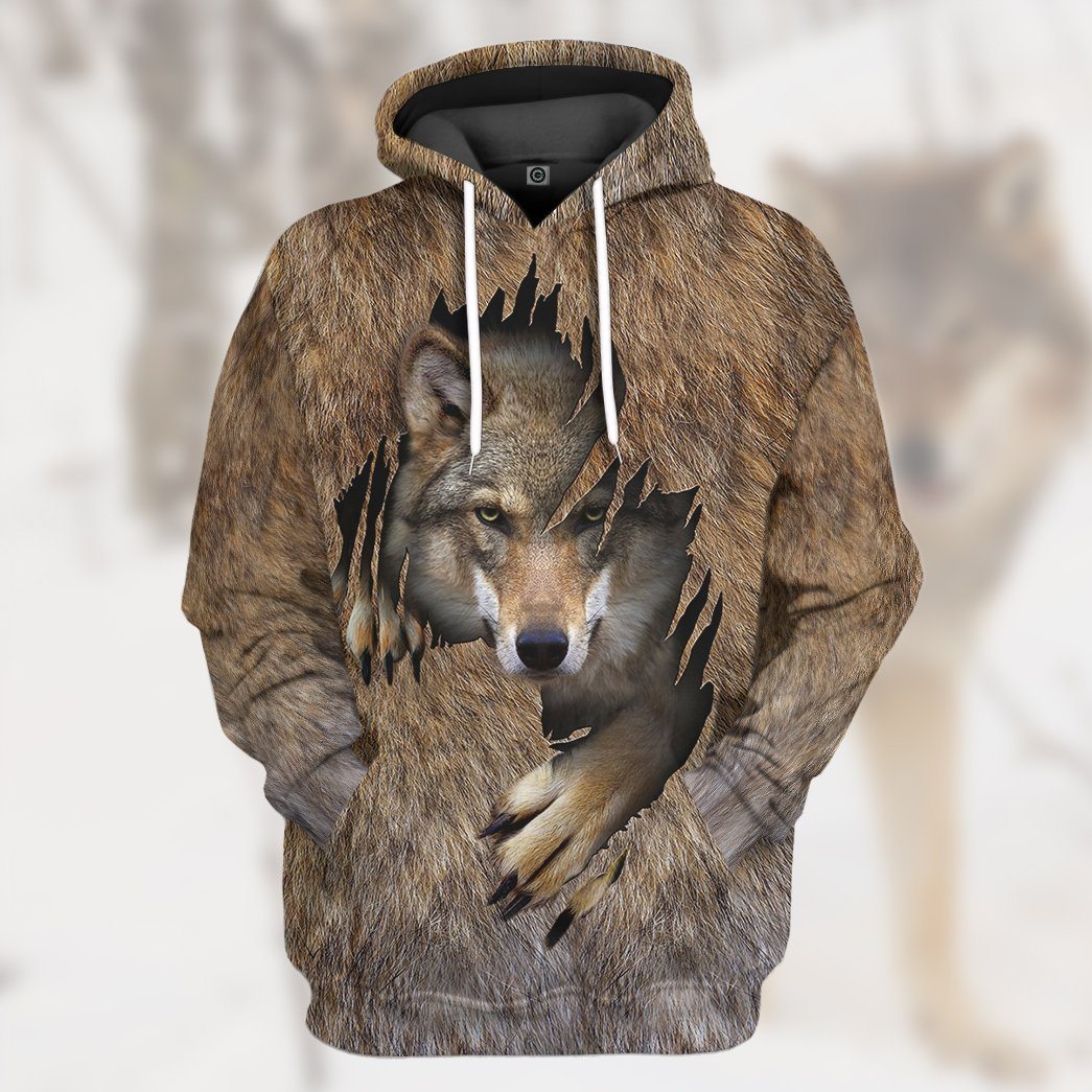 Gearhuman 3D Wolf Tshirt Hoodie Apparel GV09034 3D Apparel