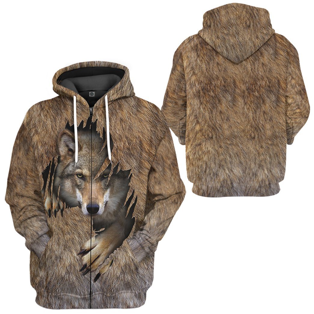 Gearhuman 3D Wolf Tshirt Hoodie Apparel GV09034 3D Apparel