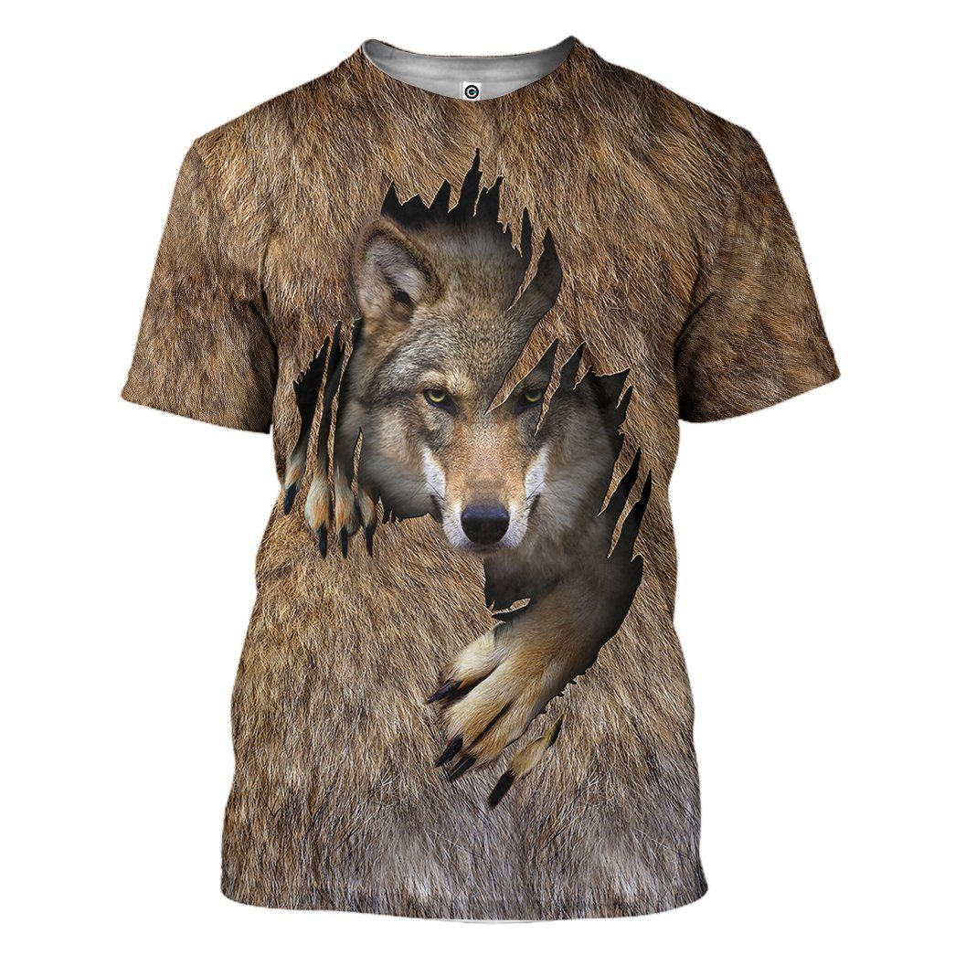 Gearhuman 3D Wolf Tshirt Hoodie Apparel GV09034 3D Apparel T-Shirt S