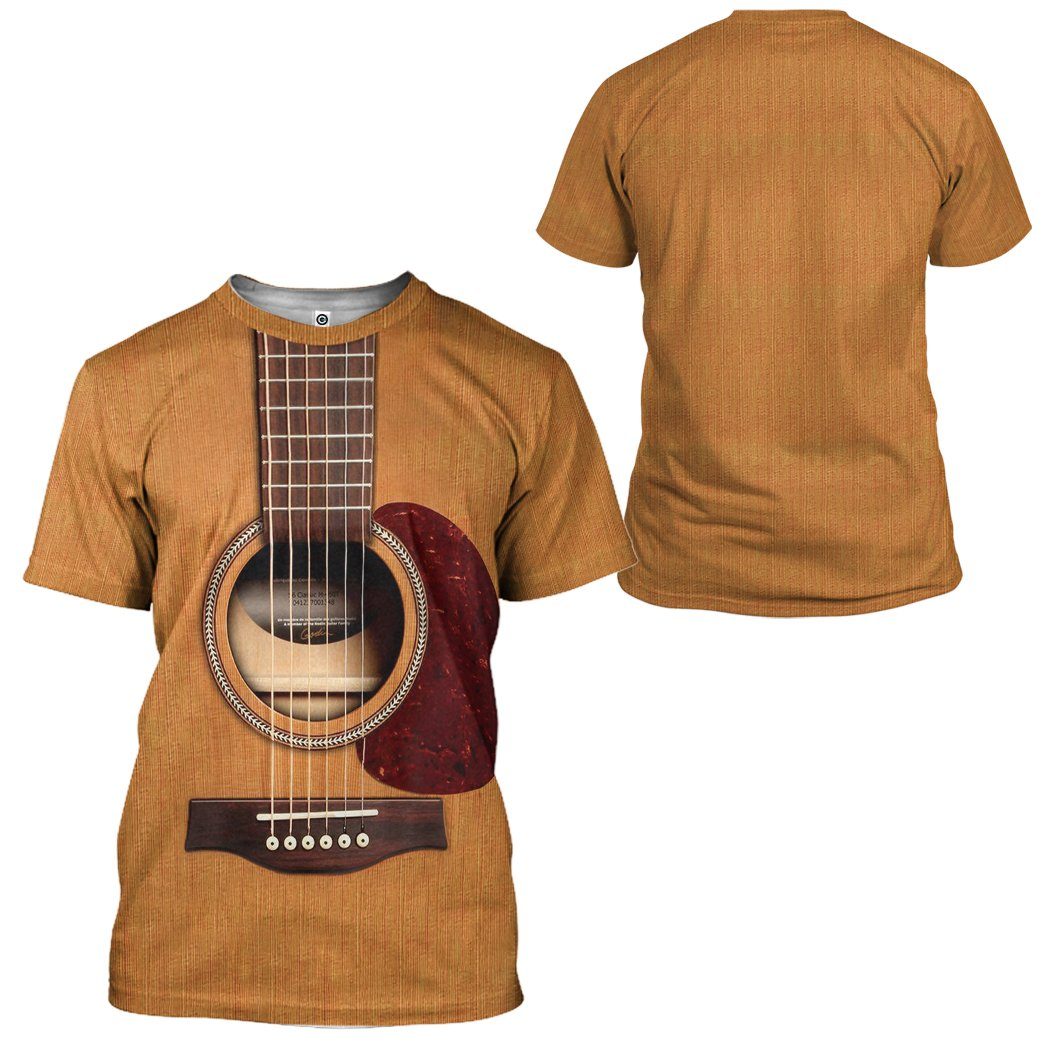 GearHuman 3D Wooden Guitar Custom Hoodies GR12011 3D Apparel 