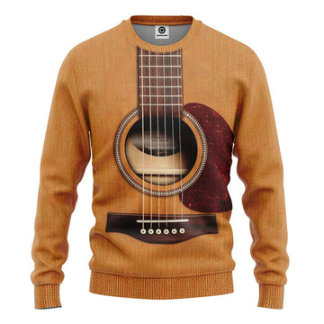 Gearhumans GearHuman 3D Wooden Guitar Custom Hoodies