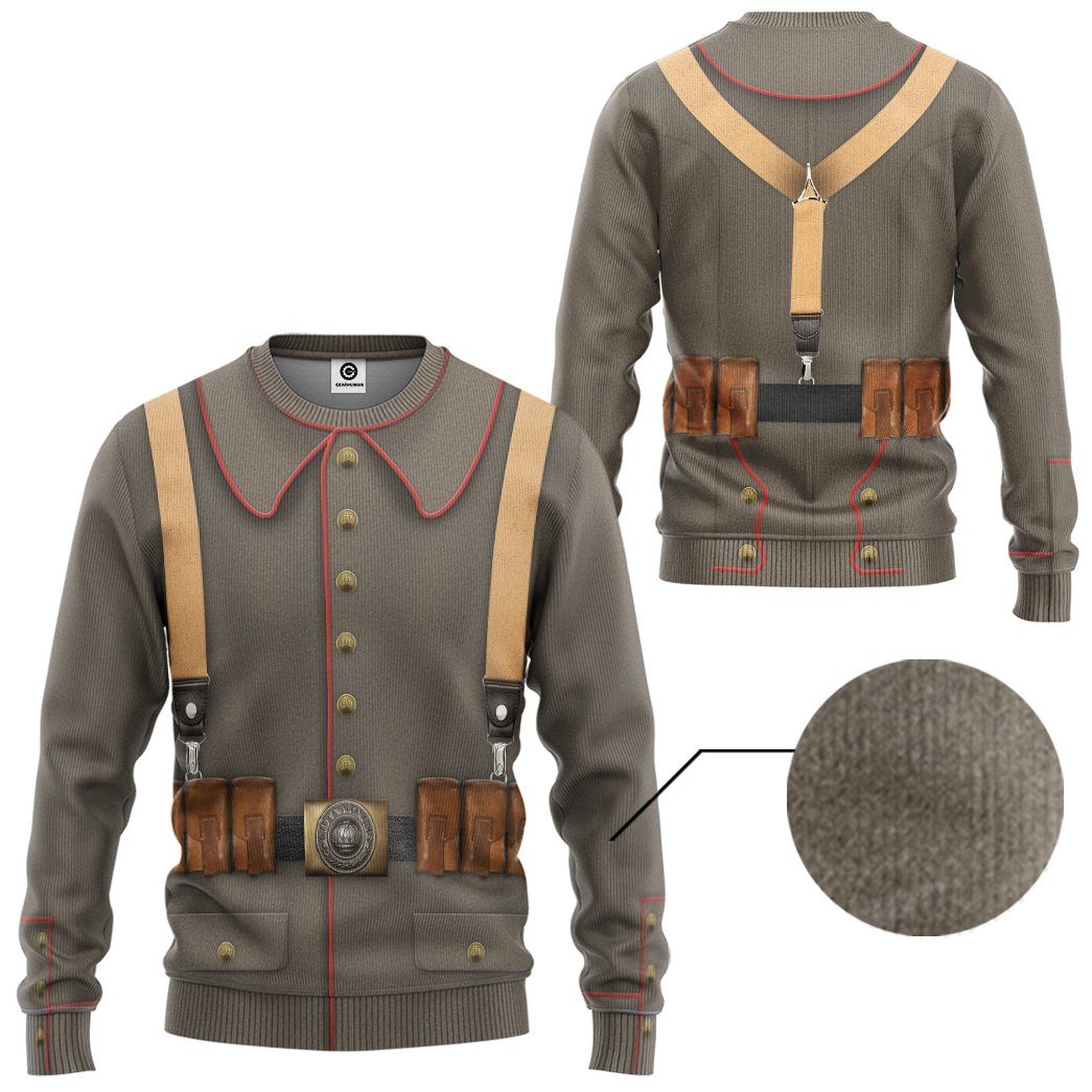 Gearhuman 3D WW1 German Soldier Tshirt Hoodie Apparel GK081215 3D Apparel 