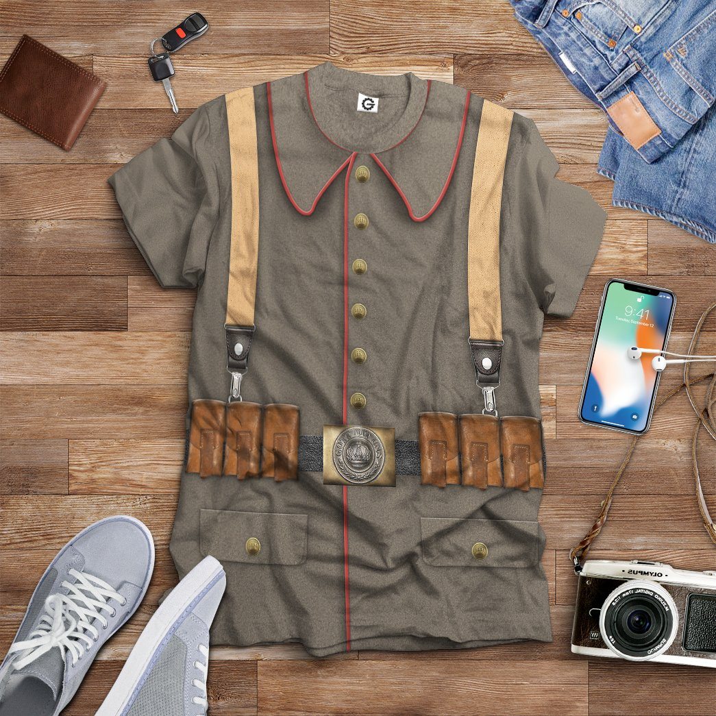 Gearhuman 3D WW1 German Soldier Tshirt Hoodie Apparel GK081215 3D Apparel 
