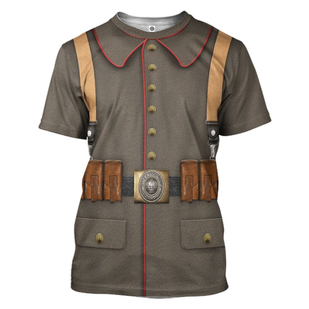 Gearhuman 3D WW1 German Soldier Tshirt Hoodie Apparel GK081215 3D Apparel T-Shirt S 