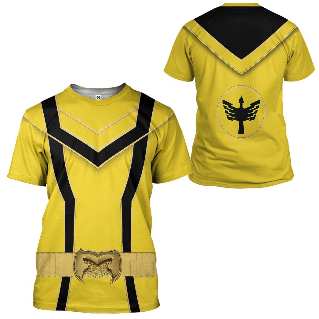 Gearhuman 3D Yellow Power Rangers Mystic Force Tshirt Hoodie Apparel GB130112 3D Apparel 